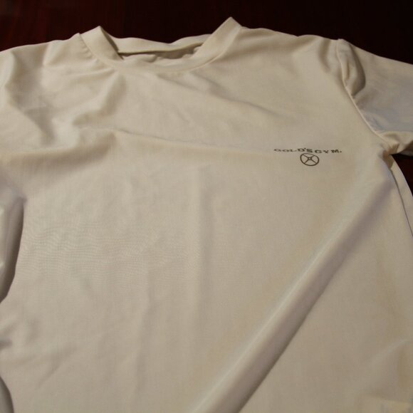 Other - Boys White Short Sleeve Gold's GYM Swim Shirt - Small